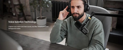 FDUCE SL40+ USB/XLR Dynamic Microphone Kit With Built - in Headset Output / Sound Insulation/Arm Stand,For PC PS5/4 Mixer - Ai - TechWorld