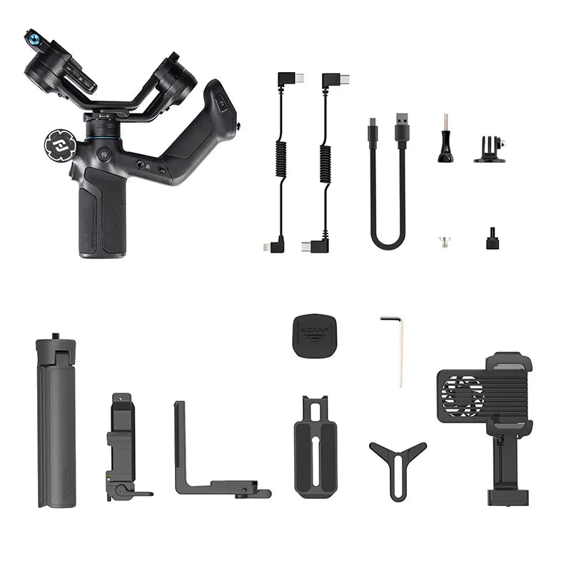 FeiyuTech SCORP Mini 3 Pro – 3 - in - 1 Gimbal with Detachable Handle & AI 4.0 Tracking for Mirrorless, Action Cameras & Phones - Ai - TechWorld