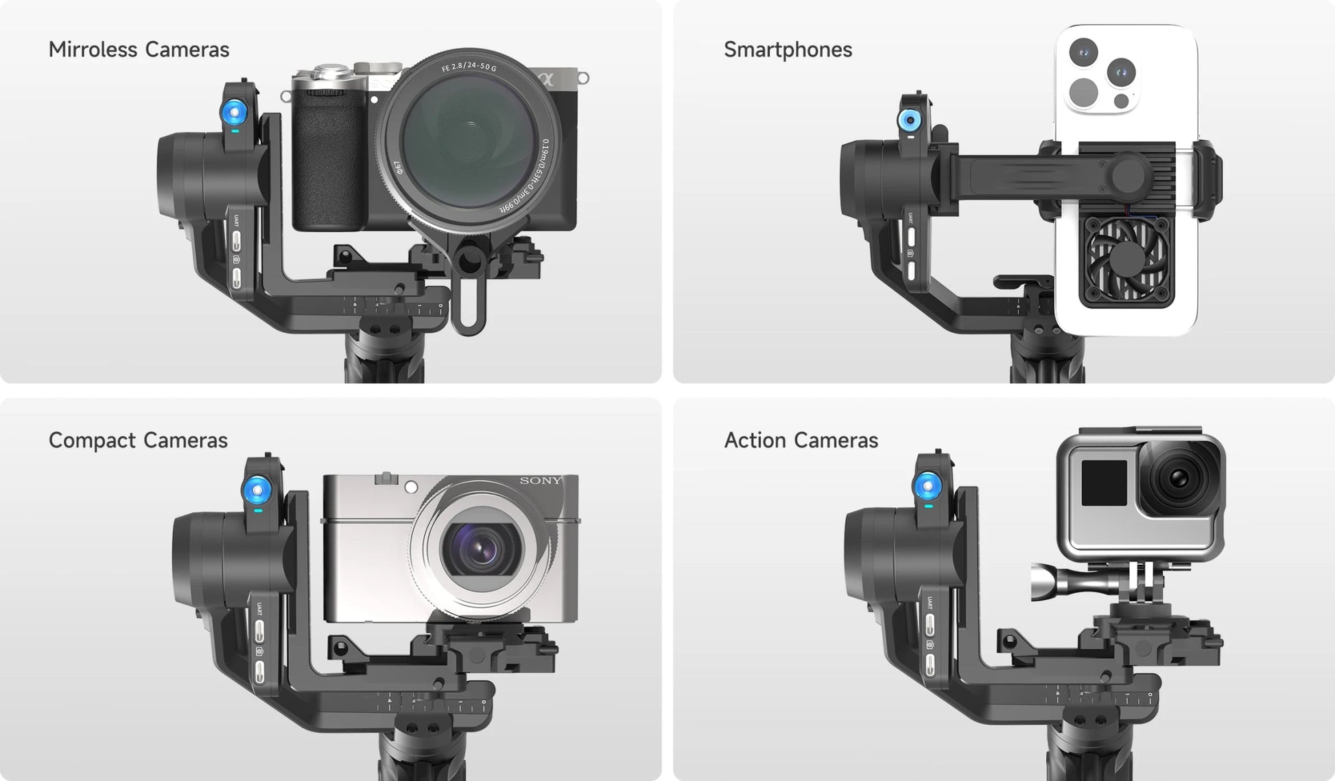 FeiyuTech SCORP Mini 3 Pro – 3 - in - 1 Gimbal with Detachable Handle & AI 4.0 Tracking for Mirrorless, Action Cameras & Phones - Ai - TechWorld