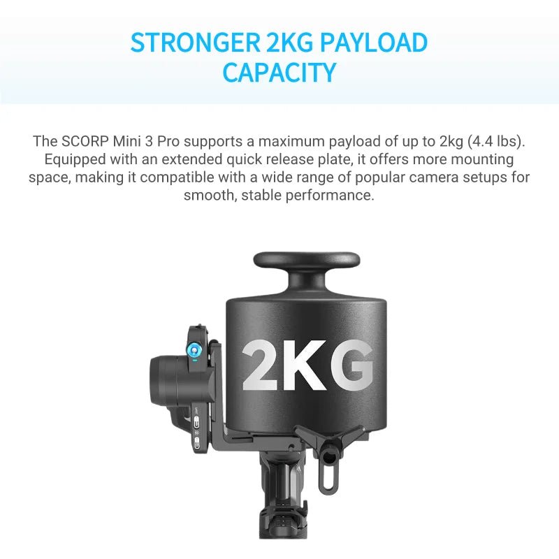 FeiyuTech SCORP Mini 3 Pro – 3-in-1 Gimbal with Detachable Handle & AI 4.0 Tracking for Mirrorless, Action Cameras & Phones Ai-TechWorld