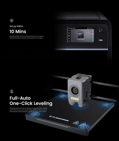 Flashforge Adventurer 5M Pro 3d Printer High Speed Full-auto Leveling Direct Extruder Automatic Shutdown With Camera Ai-TechWorld