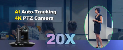 FoMaKo 4K PTZ Camera HDMI, AI Auto - Tracking,20X Optical Zoom(3pcs),KC602 Video Mixer Switcher,KC608 Pro PTZ Controller - Ai - TechWorld
