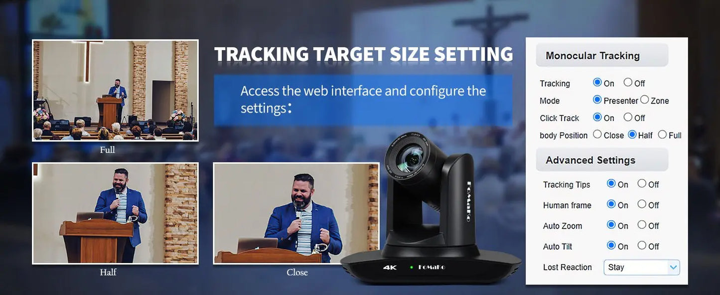 FoMaKo 4K PTZ Camera HDMI, AI Auto - Tracking,20X Optical Zoom(3pcs),KC602 Video Mixer Switcher,KC608 Pro PTZ Controller - Ai - TechWorld