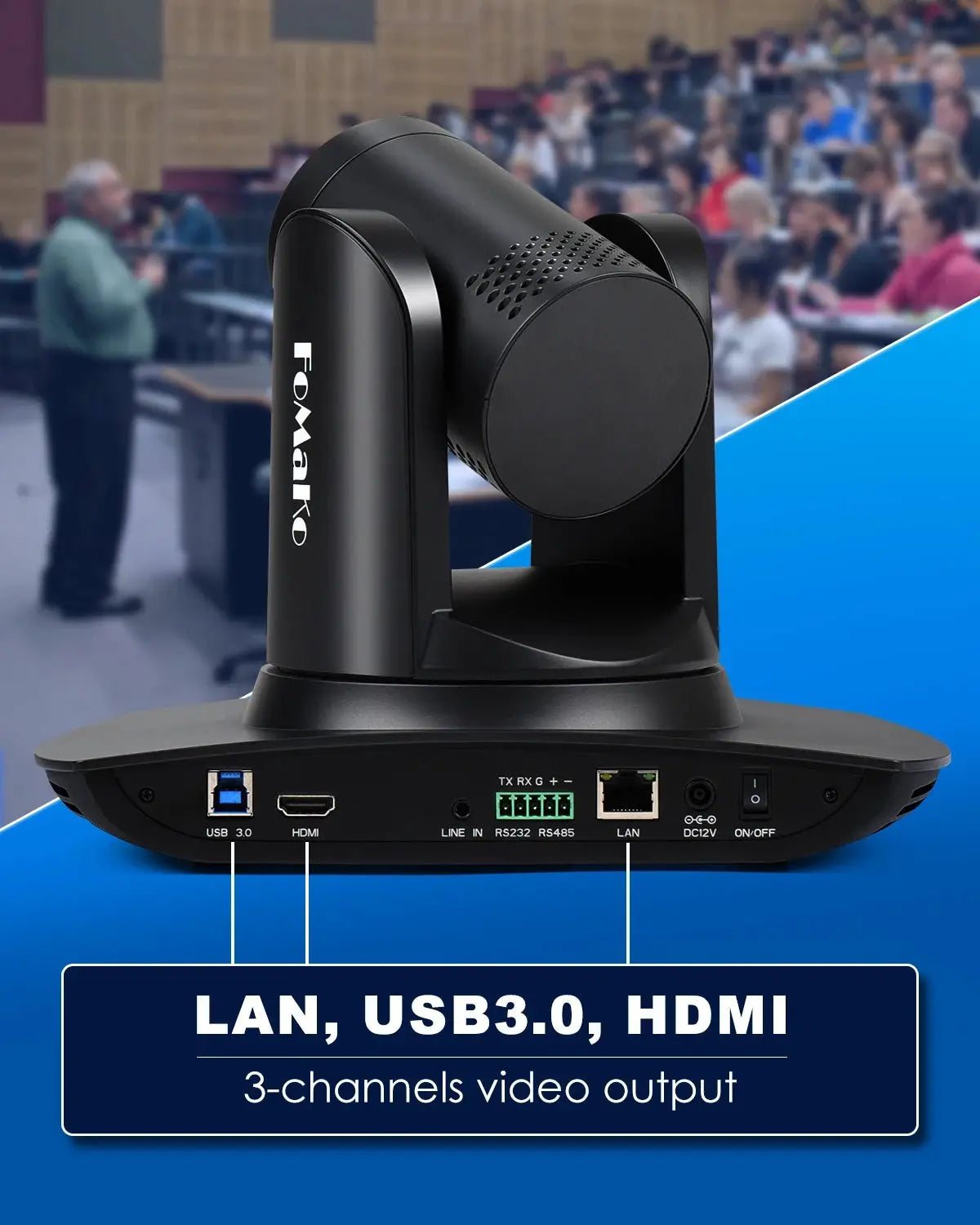 FoMaKo 4K PTZ Camera HDMI, AI Auto - Tracking,20X Optical Zoom(3pcs),KC602 Video Mixer Switcher,KC608 Pro PTZ Controller - Ai - TechWorld