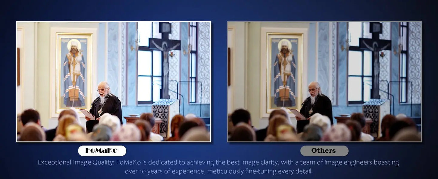 FoMaKo AI Auto Tracking HDMI PTZ Camera 20x Optical Zoom for Church Services Worship Education(3pcs) + KC608 Pro PTZ Controller - Ai - TechWorld