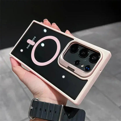 For Magsafe Hidden Holder Clear Case For Samsung Galaxy S25 S24 Ultra S22 Plus S23 FE Shockproof Magnetic Wirelesss Charge Cover - Ai - TechWorld