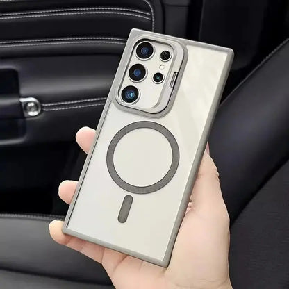 For Magsafe Hidden Holder Clear Case For Samsung Galaxy S25 S24 Ultra S22 Plus S23 FE Shockproof Magnetic Wirelesss Charge Cover - Ai - TechWorld