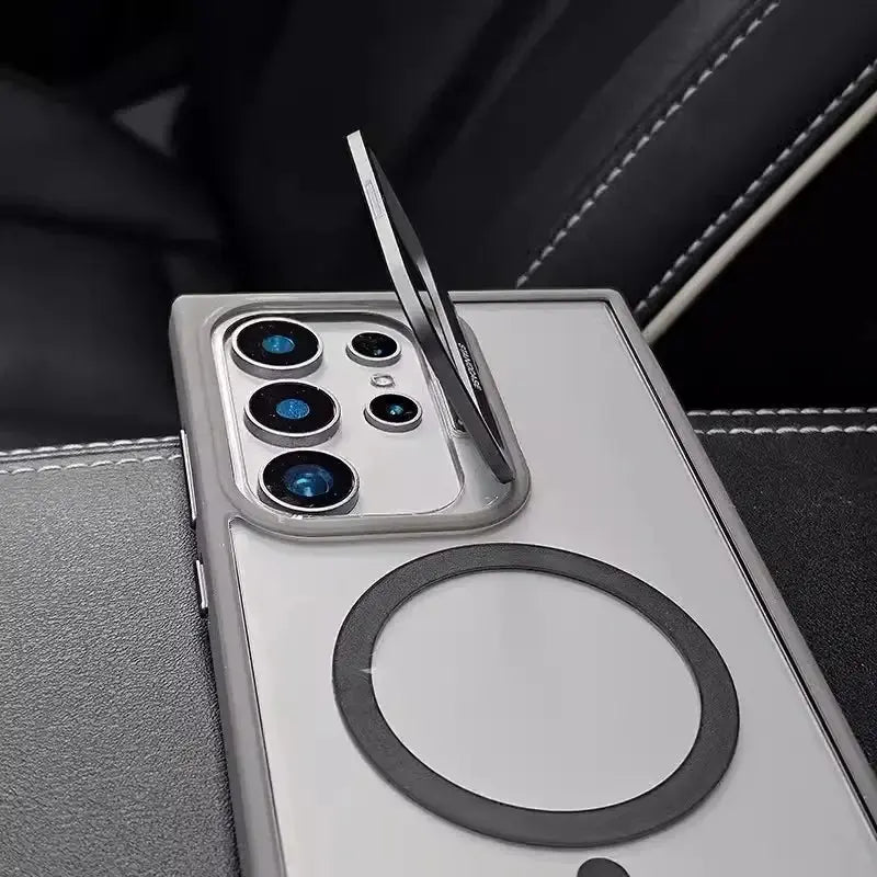 For Magsafe Hidden Holder Clear Case For Samsung Galaxy S25 S24 Ultra S22 Plus S23 FE Shockproof Magnetic Wirelesss Charge Cover - Ai - TechWorld