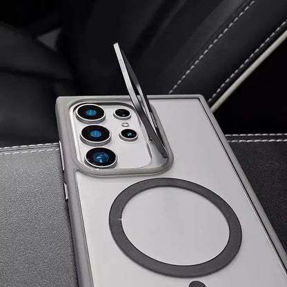 For Magsafe Hidden Holder Clear Case For Samsung Galaxy S25 S24 Ultra S22 Plus S23 FE Shockproof Magnetic Wirelesss Charge Cover - Ai - TechWorld