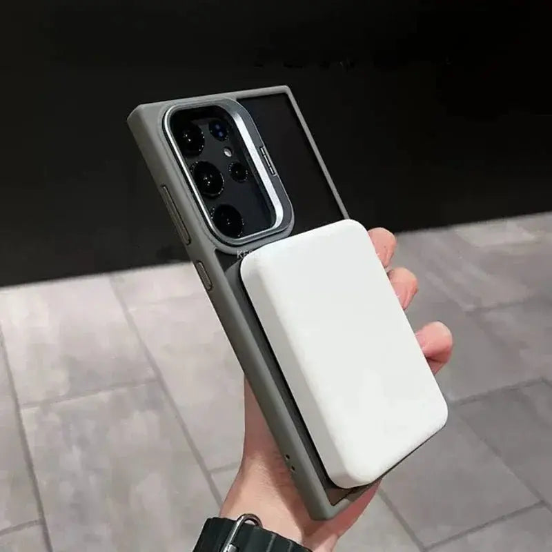 For Magsafe Hidden Holder Clear Case For Samsung Galaxy S25 S24 Ultra S22 Plus S23 FE Shockproof Magnetic Wirelesss Charge Cover - Ai - TechWorld