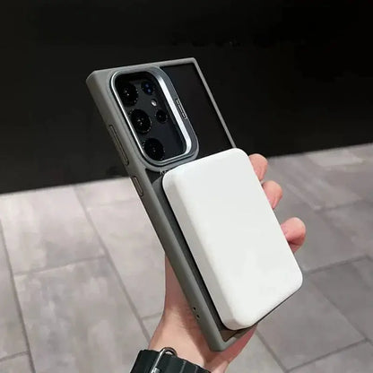 For Magsafe Hidden Holder Clear Case For Samsung Galaxy S25 S24 Ultra S22 Plus S23 FE Shockproof Magnetic Wirelesss Charge Cover - Ai - TechWorld