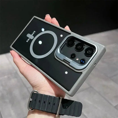For Magsafe Hidden Holder Clear Case For Samsung Galaxy S25 S24 Ultra S22 Plus S23 FE Shockproof Magnetic Wirelesss Charge Cover - Ai - TechWorld