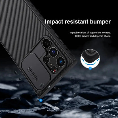 for Samsung Galaxy S25 Edge S24 S23 S22 Ultra Case Nillkin CamShield Slide Camera Cover for Samsung S24 FE S23 Plus Lens Case - Ai - TechWorld