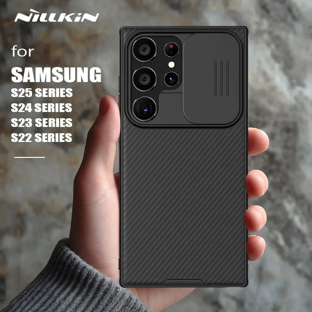 for Samsung Galaxy S25 Edge S24 S23 S22 Ultra Case Nillkin CamShield Slide Camera Cover for Samsung S24 FE S23 Plus Lens Case - Ai - TechWorld