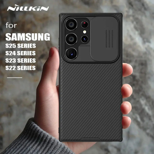 for Samsung Galaxy S25 Edge S24 S23 S22 Ultra Case Nillkin CamShield Slide Camera Cover for Samsung S24 FE S23 Plus Lens Case - Ai - TechWorld