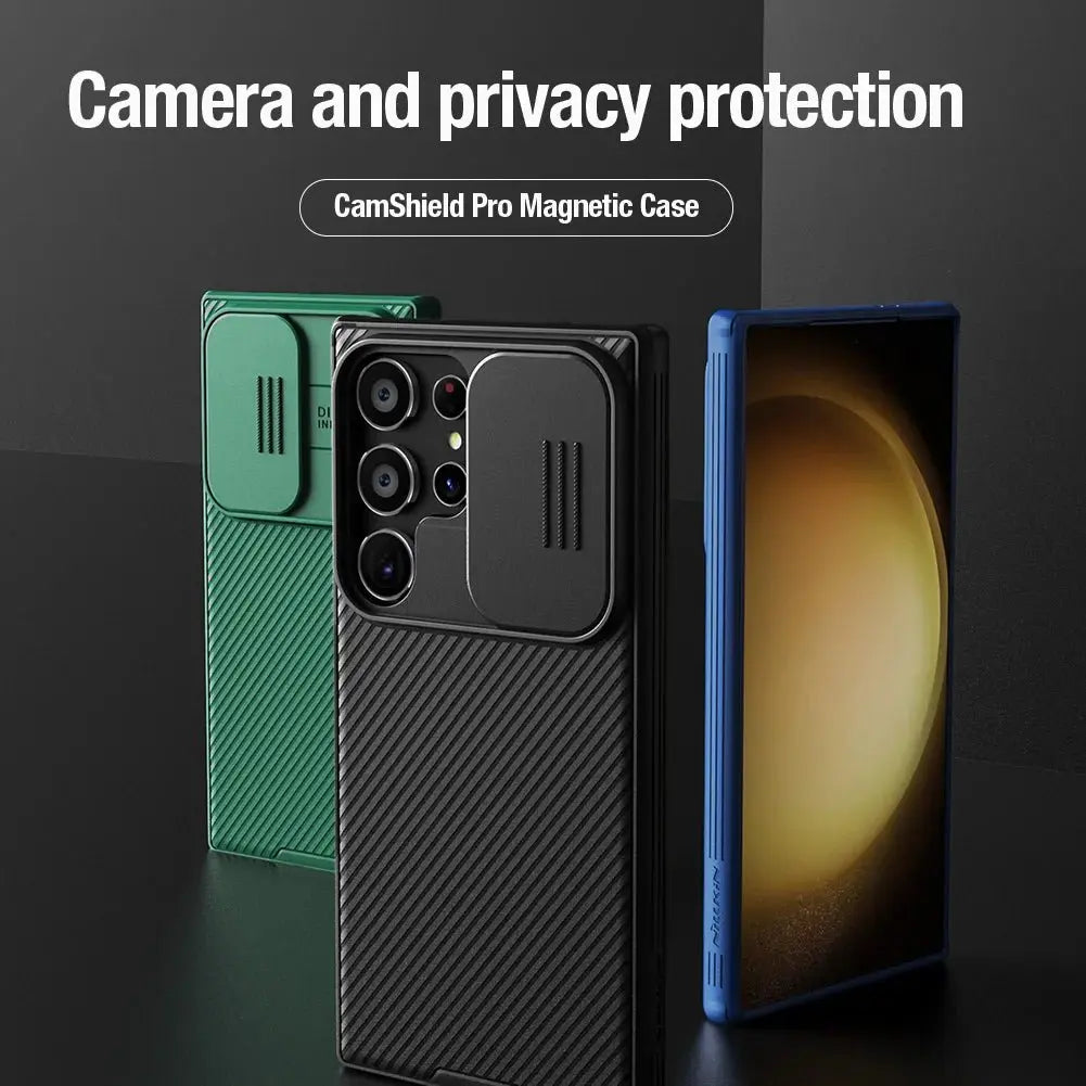 for Samsung Galaxy S25 Edge S24 S23 S22 Ultra Case Nillkin CamShield Slide Camera Cover for Samsung S24 FE S23 Plus Lens Case - Ai - TechWorld