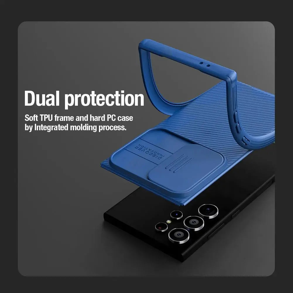 for Samsung Galaxy S25 Edge S24 S23 S22 Ultra Case Nillkin CamShield Slide Camera Cover for Samsung S24 FE S23 Plus Lens Case - Ai - TechWorld