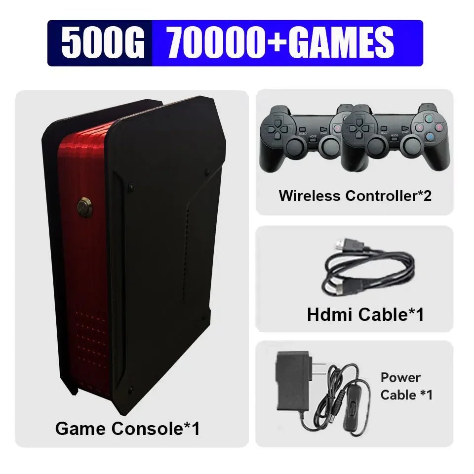Game Box X4 Retro Video Game Console Support 70000+ Games 60 Emulators For PS2/PSP/MAME/DC/XBOX with Controllers - Ai - TechWorld