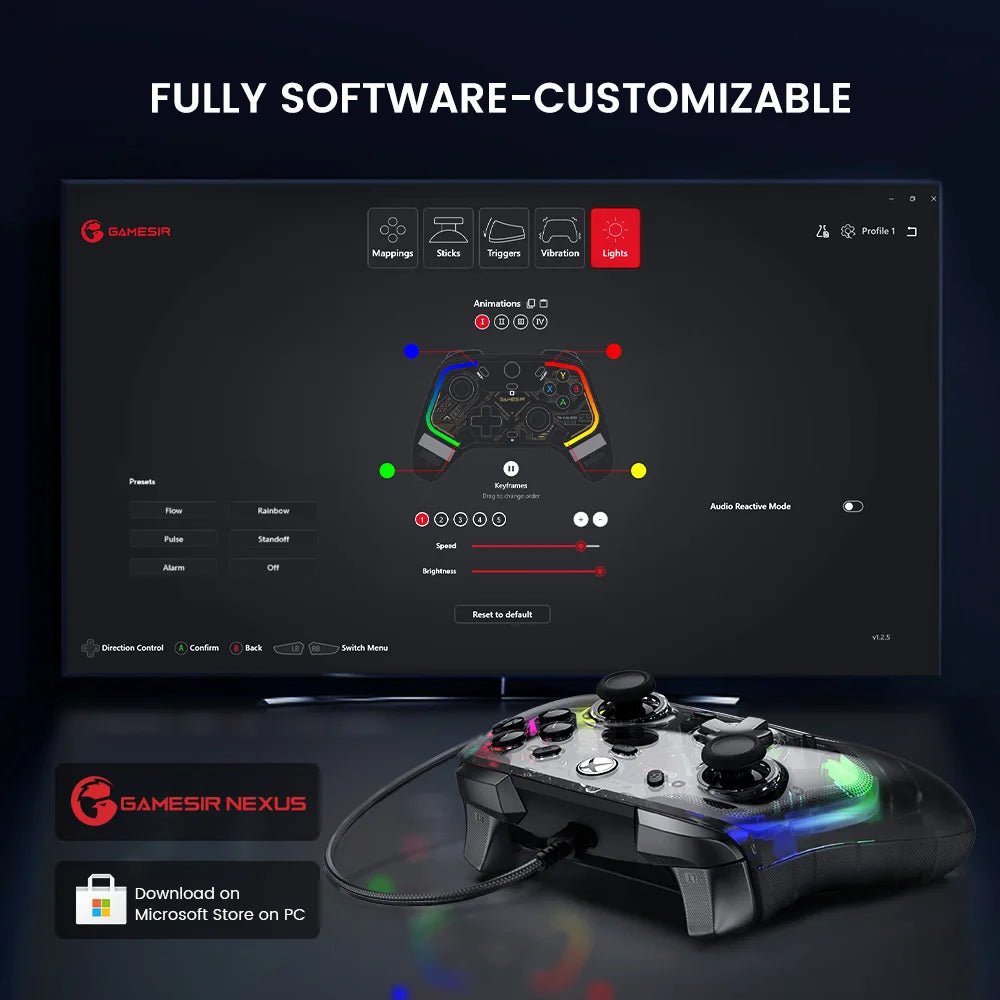 GameSir Kaleid Xbox Controller Wired Gamepad for Xbox Series X, Xbox Series S, Xbox One game console, with Hall Effect Joystick - Ai - TechWorld