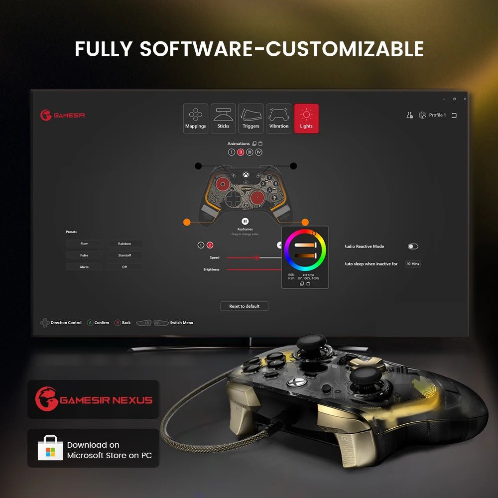 GameSir Kaleid Xbox Controller Wired Gamepad for Xbox Series X, Xbox Series S, Xbox One game console, with Hall Effect Joystick - Ai - TechWorld
