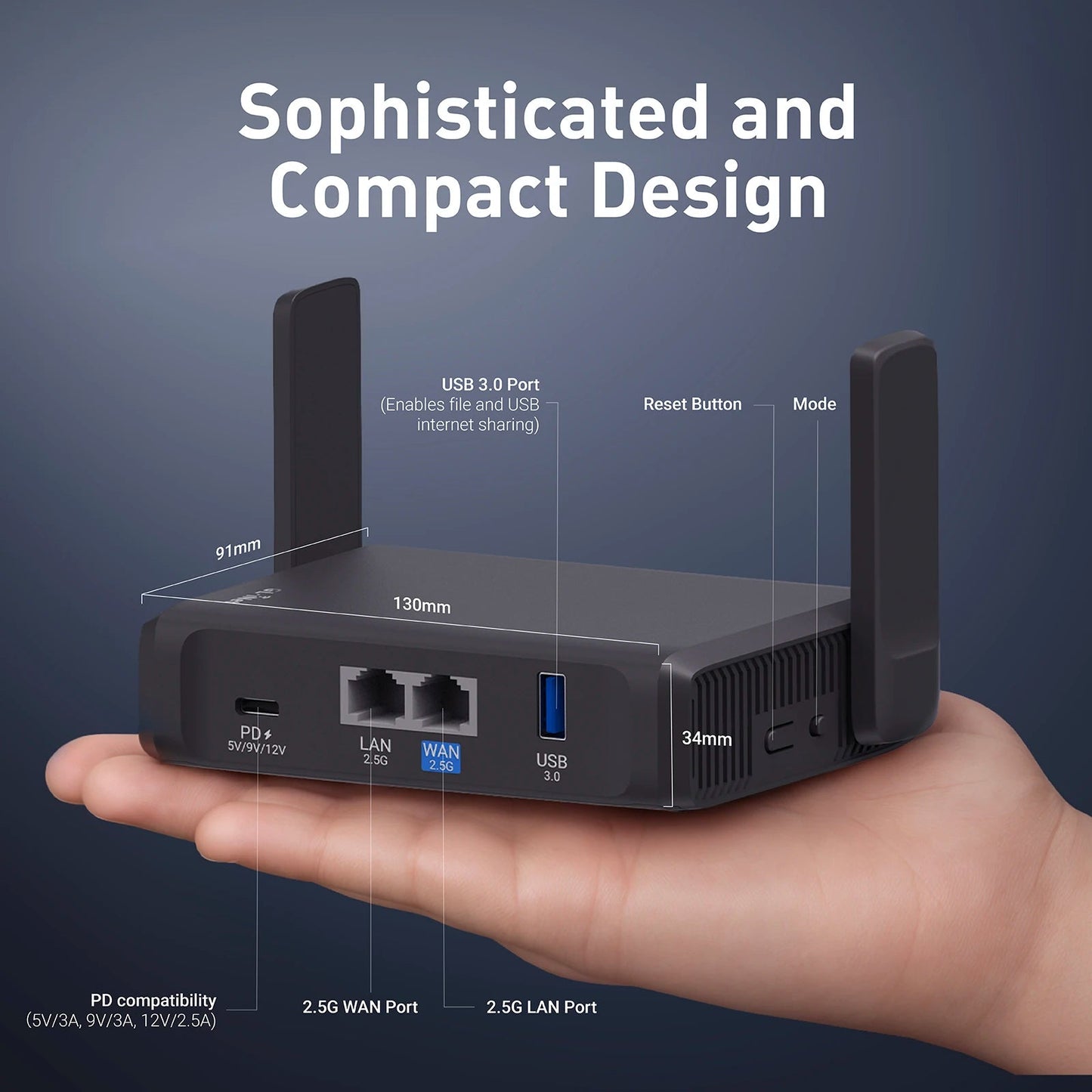 GL.iNet GL - BE3600( Slate 7) Wi - Fi 7 Router, Dual 2.5G Ports, Touch Screen, 3570Mbps Gaming Hotspot, VPN for Public & Hotel - Ai - TechWorld