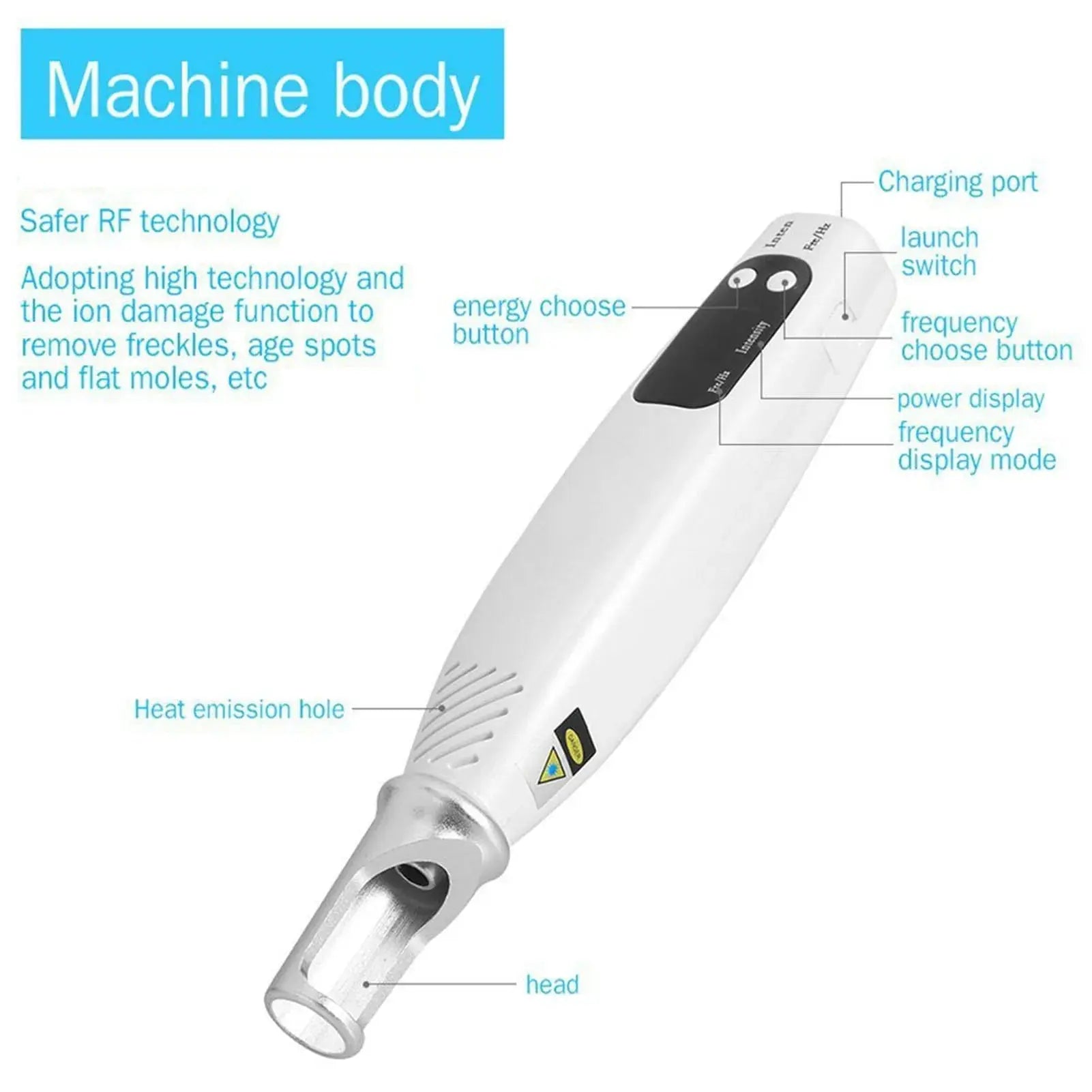 Handheld Picosecond Laser Pen Tattoo Scar Freckle Removal Machine Skin Beauty Device - Ai - TechWorld