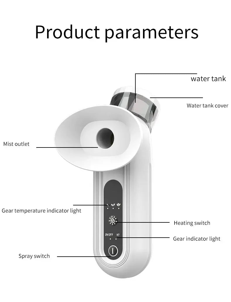 Heated Nano Mist Eye Sprayer Electric Facial Steamer Device Portable Eye Face Moisturizer Massager Eye Drops Tool for Dry Eye - Ai - TechWorld