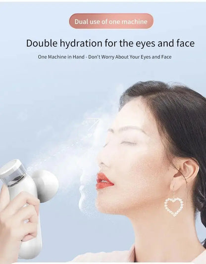 Heated Nano Mist Eye Sprayer Electric Facial Steamer Device Portable Eye Face Moisturizer Massager Eye Drops Tool for Dry Eye - Ai - TechWorld