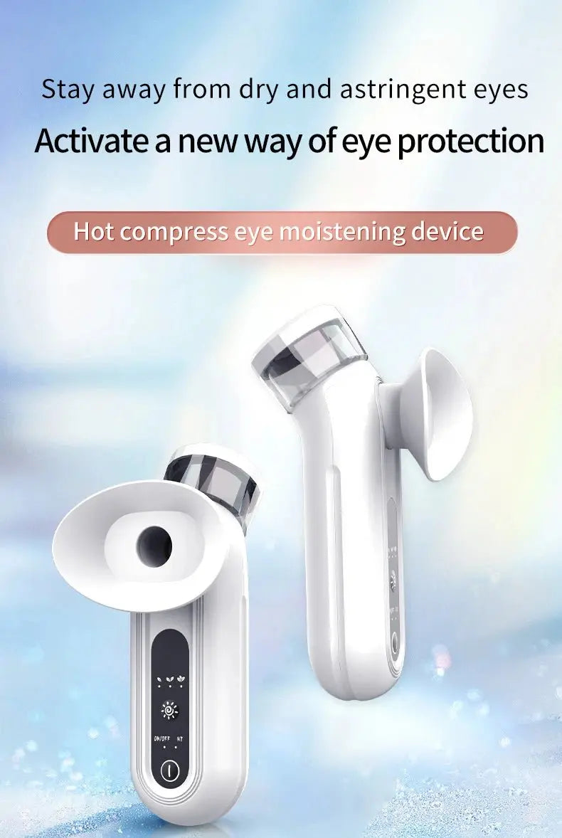 Heated Nano Mist Eye Sprayer Electric Facial Steamer Device Portable Eye Face Moisturizer Massager Eye Drops Tool for Dry Eye - Ai - TechWorld