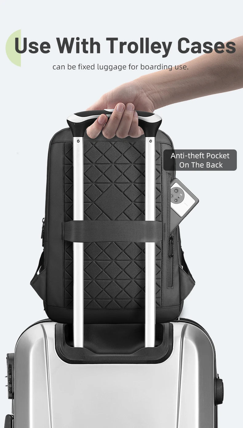 Heroic Knight Multifunctional Men's Backpack 15.6" Laptop Backpack Waterproof Large Capacity Work Travel Backpack with USB Port - Ai - TechWorld