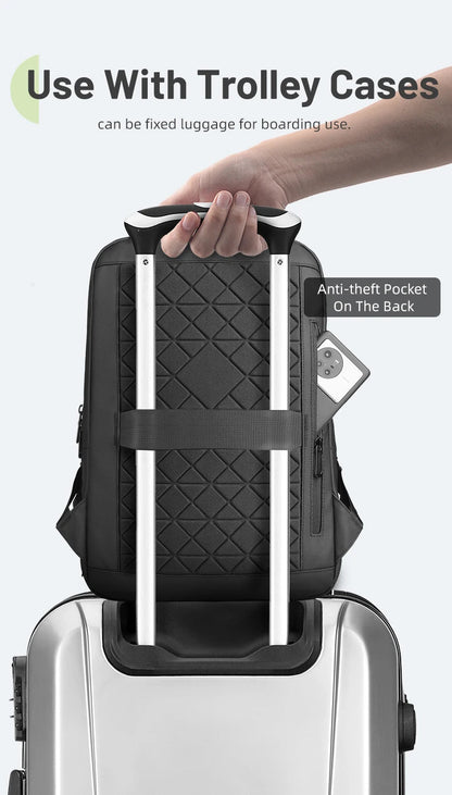 Heroic Knight Multifunctional Men's Backpack 15.6" Laptop Backpack Waterproof Large Capacity Work Travel Backpack with USB Port - Ai - TechWorld