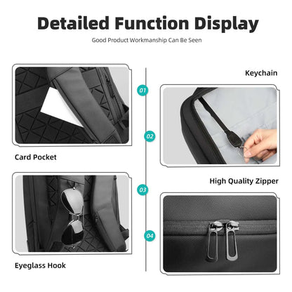 Heroic Knight Multifunctional Men's Backpack 15.6" Laptop Backpack Waterproof Large Capacity Work Travel Backpack with USB Port - Ai - TechWorld