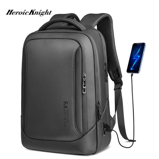 Heroic Knight Multifunctional Men's Backpack 15.6" Laptop Backpack Waterproof Large Capacity Work Travel Backpack with USB Port Ai-TechWorld