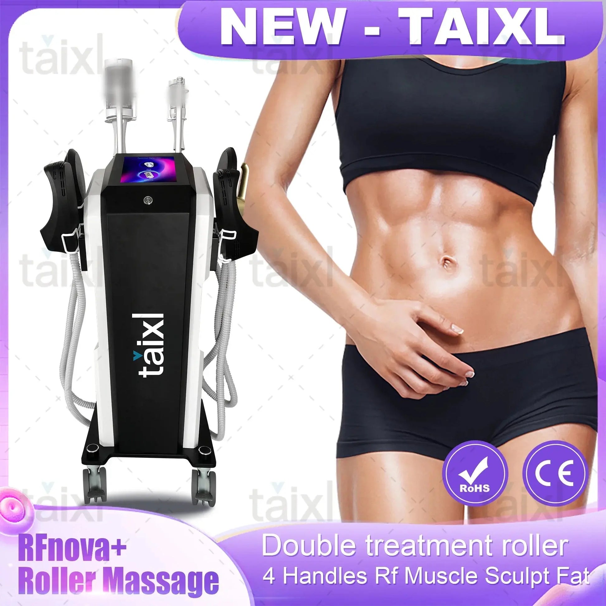 Hi - emt Neo RF Body Sculpt Machine Vacuum Inner Ball Roller Inner Ball Roller Machine 360 Degree Rolling Cellulite - Ai - TechWorld