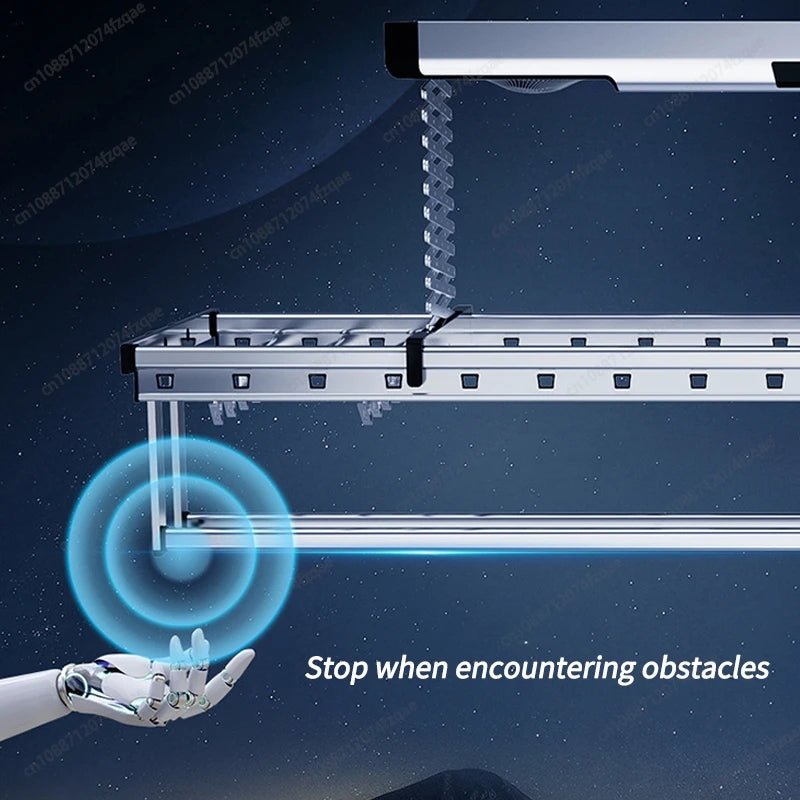 Household Balcony Electric Clothes Drying Rack Remote Control Intelligent Drying Air Drying Lifting Folding Clothes Drying Rack - Ai - TechWorld