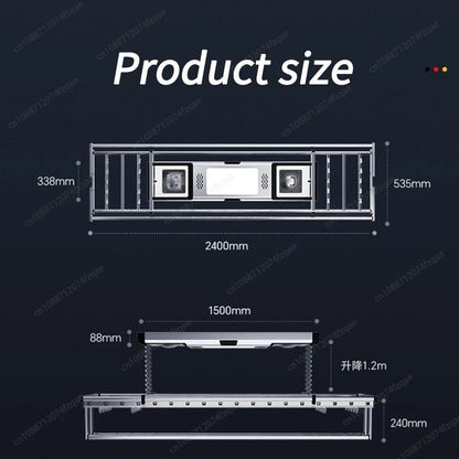 Household Balcony Electric Clothes Drying Rack Remote Control Intelligent Drying Air Drying Lifting Folding Clothes Drying Rack - Ai - TechWorld
