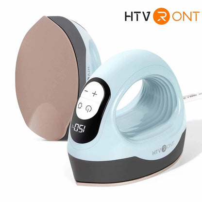 HTVRONT 2nd Gen Portable MINI Heat Press Machine DIY Auto Easy Heating Transfer Iron On HTV for Clothes Bags Shoes Hat T-shirts - Ai - TechWorld