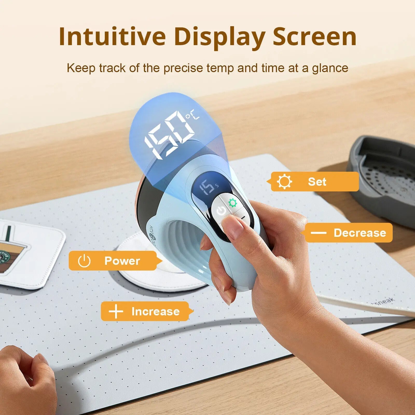 HTVRONT 2nd Gen Portable MINI Heat Press Machine DIY Auto Easy Heating Transfer Iron On HTV for Clothes Bags Shoes Hat T-shirts - Ai - TechWorld