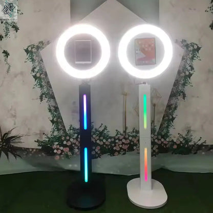 iPad Photo Booth Shell Compatible 10.2 10.5 10.9 11 12.9 13 Inch iPad Selfie Photobooth with RGB Ring Light for Wedding Party Ai-TechWorld 