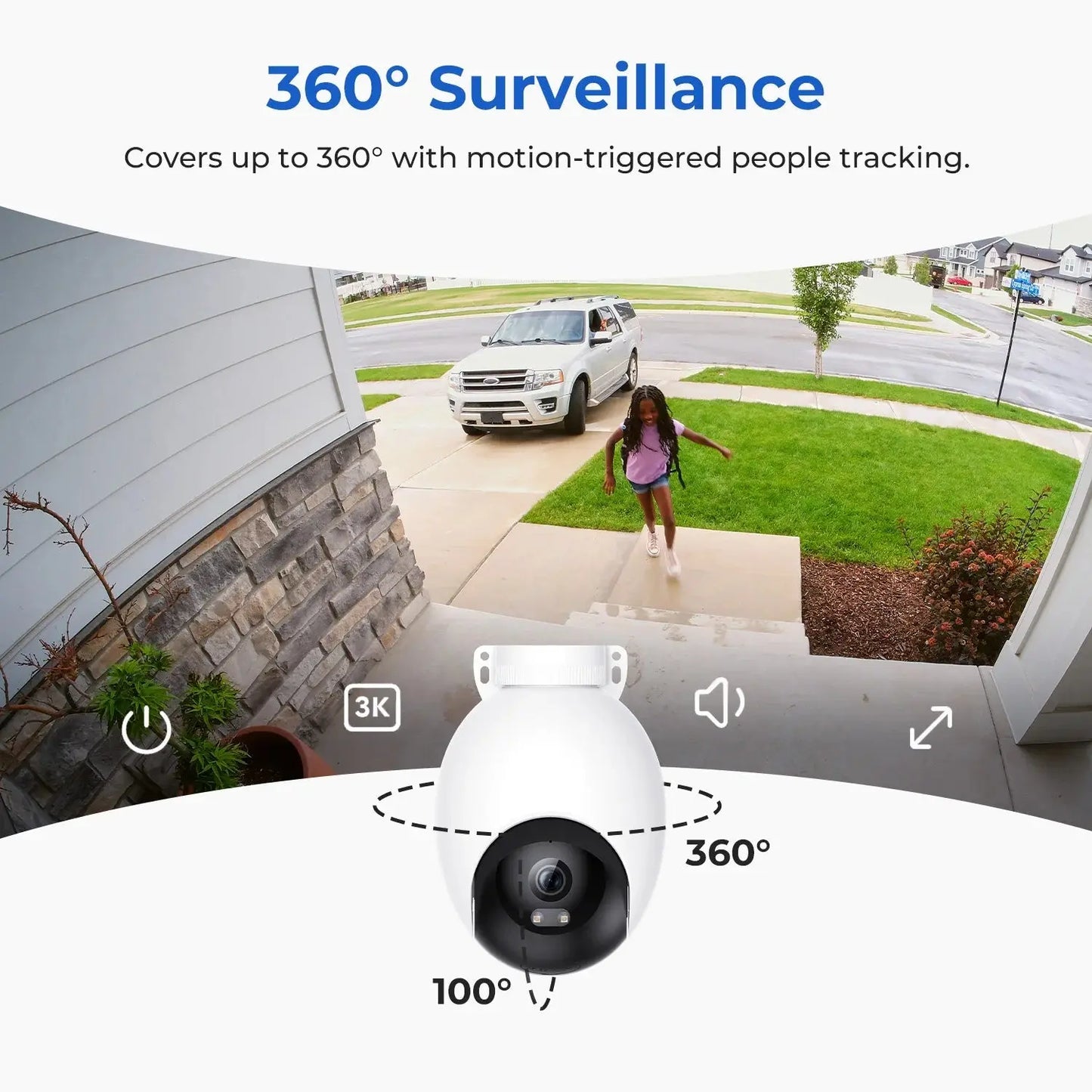 IMILAB EC6 3K Outdoor Camera 360° View WiFi 6 Camera for Home Security 24/7 Recording Auto - Tracking AI Surveillance Cam MiHome - Ai - TechWorld
