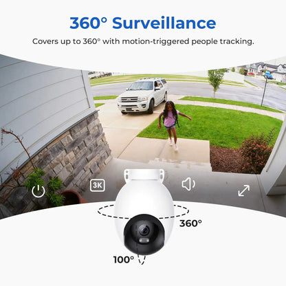 IMILAB EC6 3K Outdoor Camera 360° View WiFi 6 Camera for Home Security 24/7 Recording Auto - Tracking AI Surveillance Cam MiHome - Ai - TechWorld