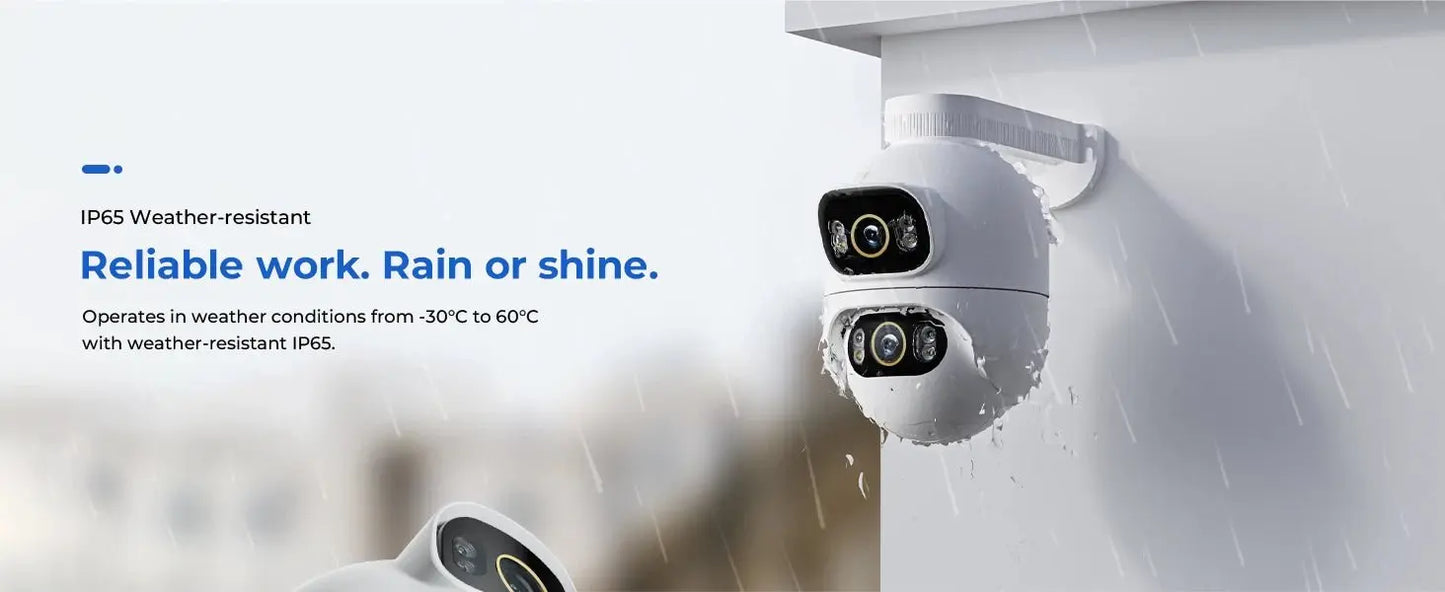 IMILAB Outdoor Surveillance Camera Dual Lens 360° PTZ Camera Colour Night Vision WiFi/LAN 7/24 Work EC6 Dual With MiHome App - Ai - TechWorld