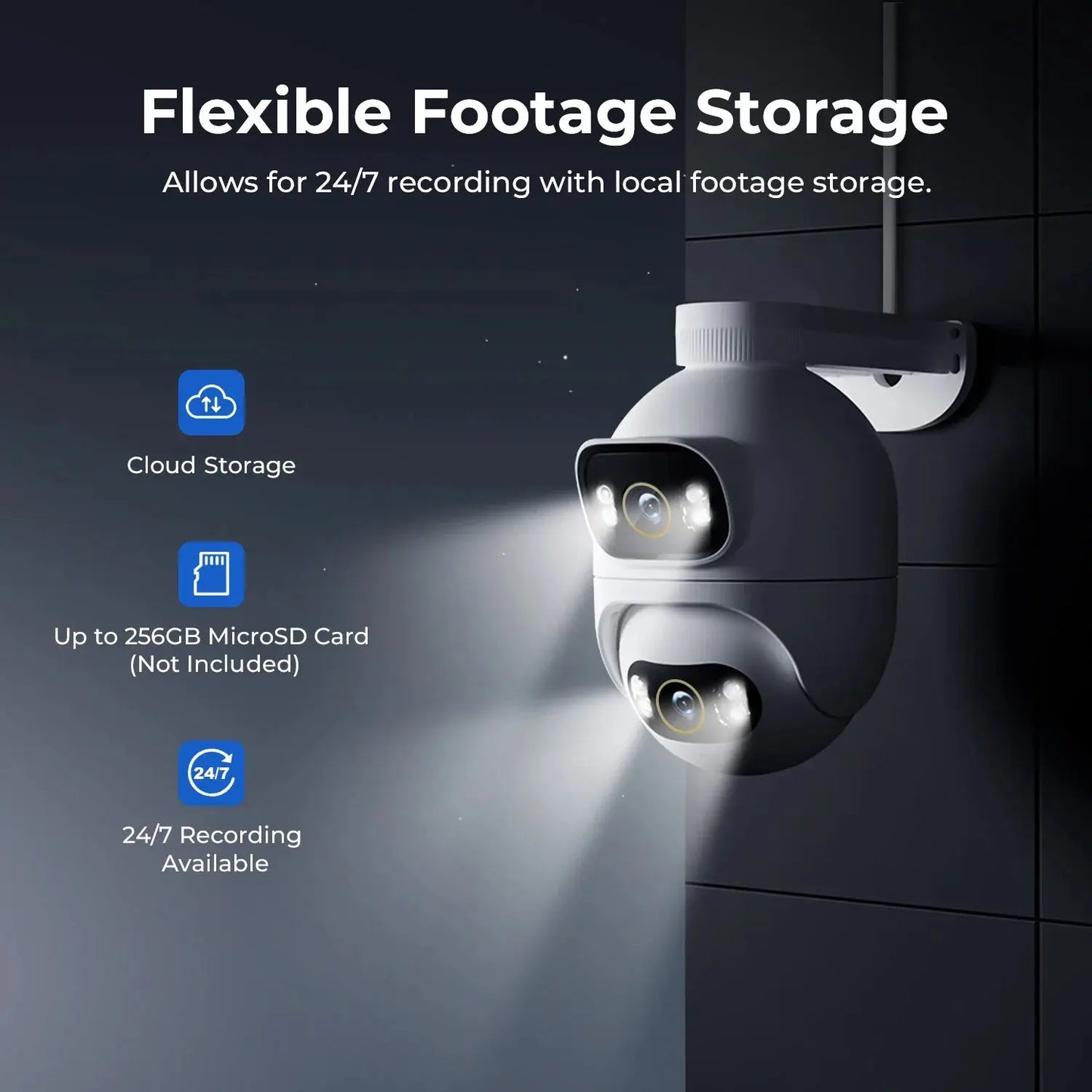 IMILAB Outdoor Surveillance Camera Dual Lens 360° PTZ Camera Colour Night Vision WiFi/LAN 7/24 Work EC6 Dual With MiHome App - Ai - TechWorld