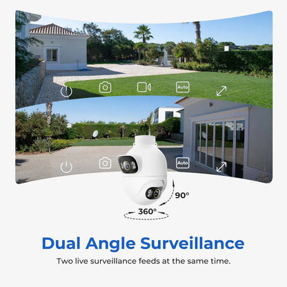 IMILAB Outdoor Surveillance Camera Dual Lens 360° PTZ Camera Colour Night Vision WiFi/LAN 7/24 Work EC6 Dual With MiHome App - Ai - TechWorld
