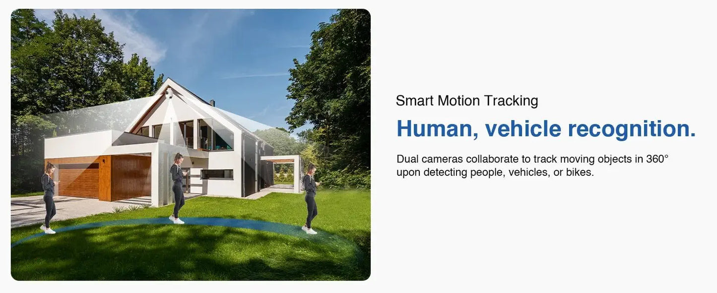 IMILAB Outdoor Surveillance Camera Dual Lens 360° PTZ Camera Colour Night Vision WiFi/LAN 7/24 Work EC6 Dual With MiHome App - Ai - TechWorld