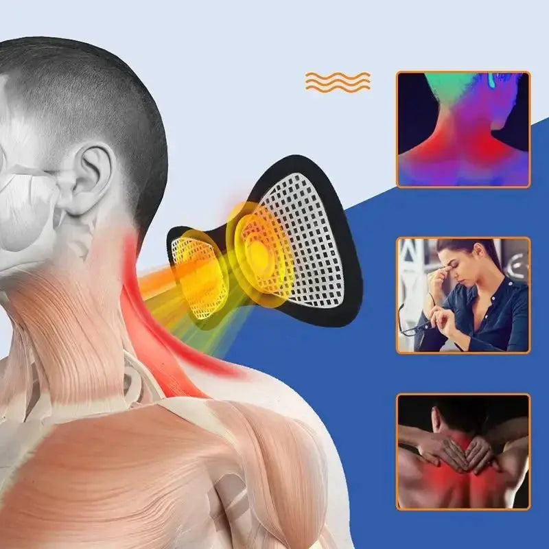 Intelligent Mini Electric Neck Massager Charging Portable Shoulder and Neck Neck Massage Patch with Multiple Adjustable Levels - Ai - TechWorld