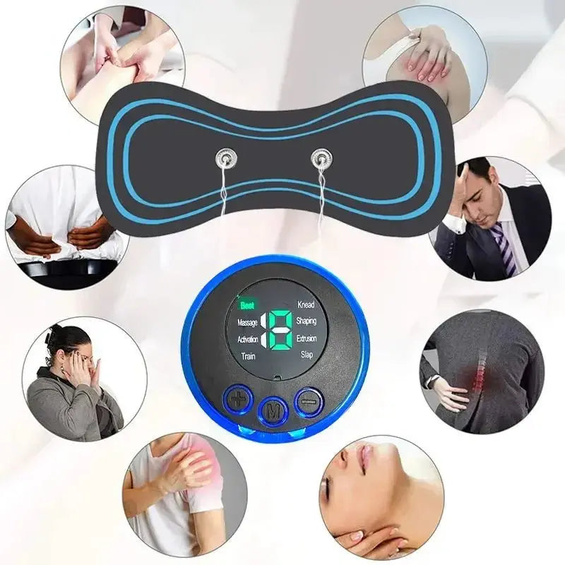 Intelligent Mini Electric Neck Massager Charging Portable Shoulder and Neck Neck Massage Patch with Multiple Adjustable Levels - Ai - TechWorld