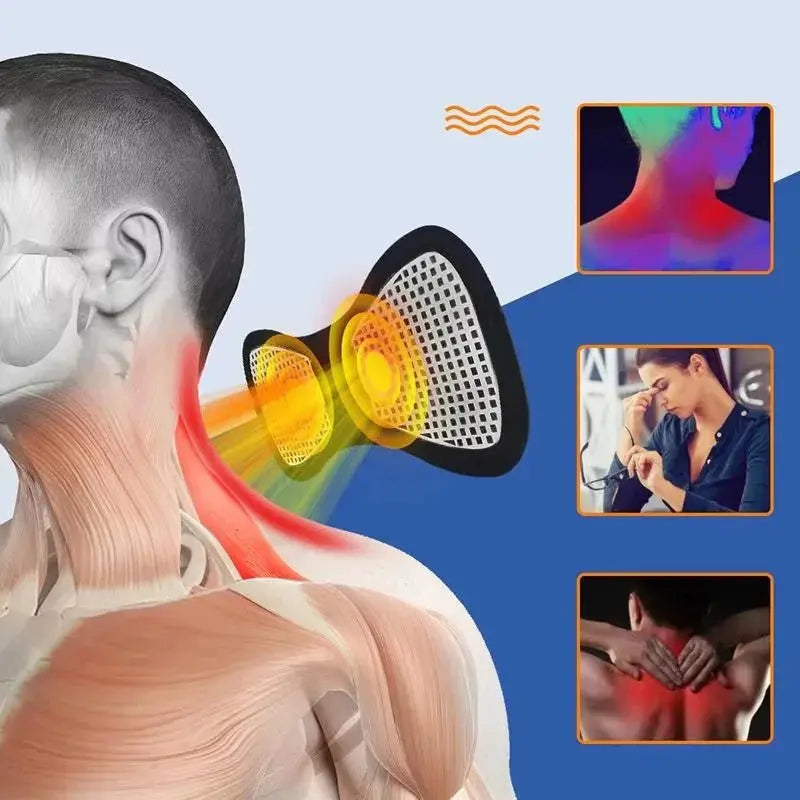 Intelligent Mini Electric Neck Massager Charging Portable Shoulder and Neck Neck Massage Patch with Multiple Adjustable Levels - Ai - TechWorld