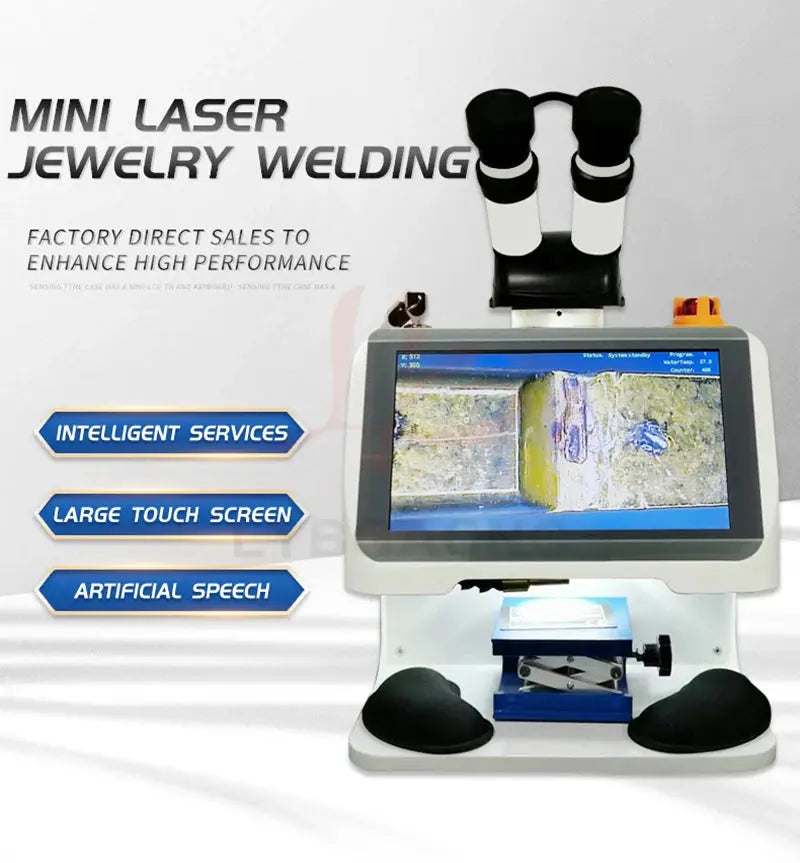 Jewelry Spot Welding Machine ND YAG Laser Touch Screen 60W 100W 150W 200W MINI Laser Soldering With CCD Control System Microscop Ai-TechWorld