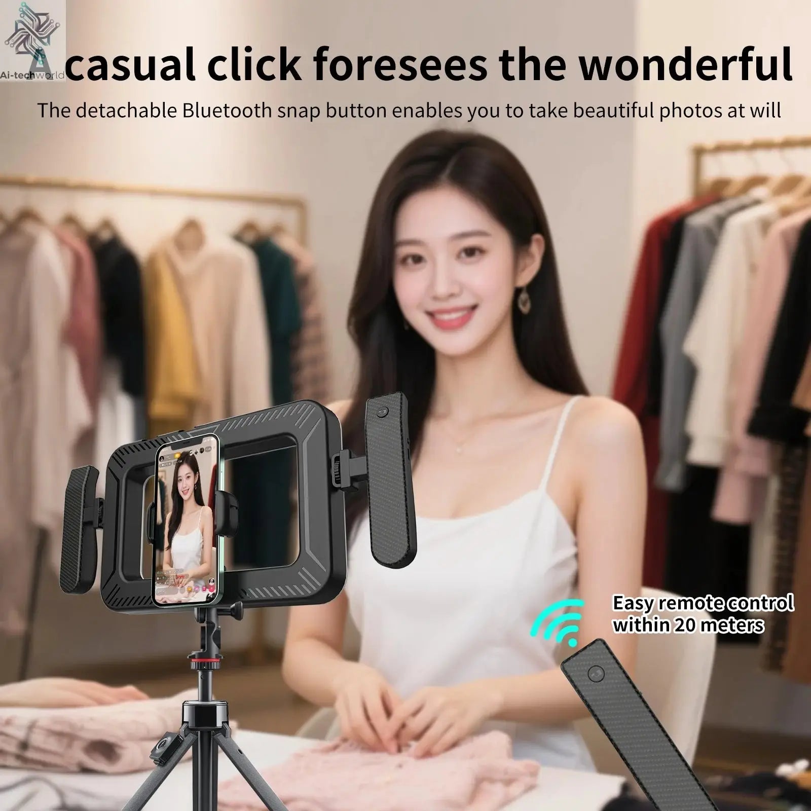 k03 Portable Handheld Ring LED Light New Rabbit Cage Lighting Photography Lamp for Mobile Live Broadcast Selfie Light Decoration Ai-TechWorld 